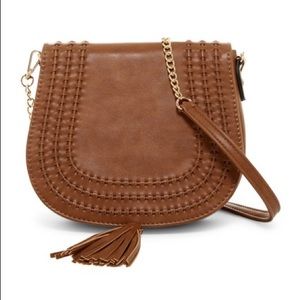 Urban Expressions Brown Leather Crossbody